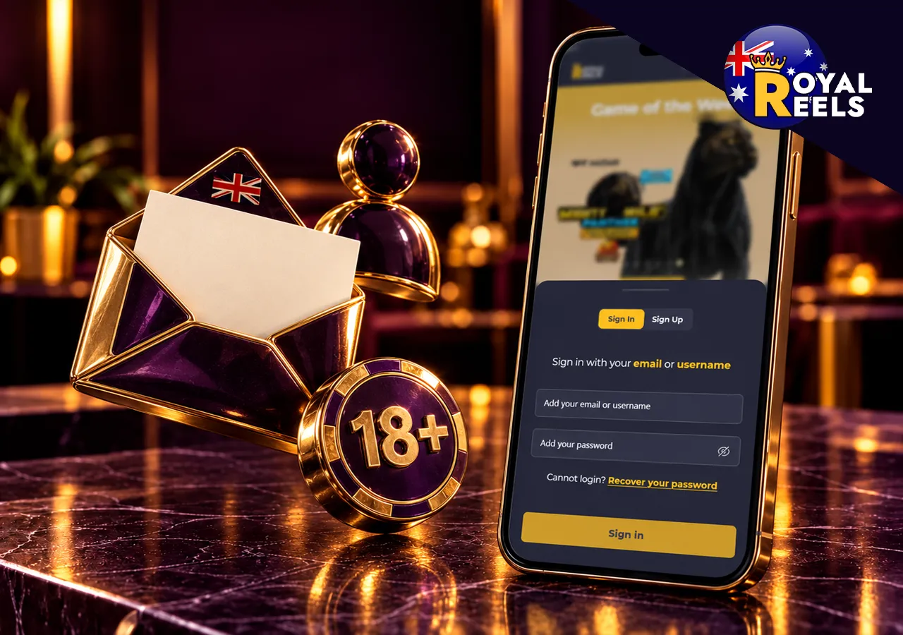 Create a Royal Reels account and complete email verification